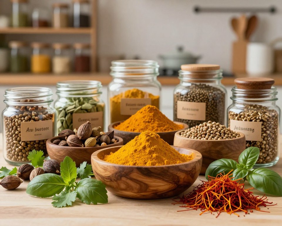 Ayurvedische Gewürze und Zutaten